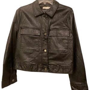 Rebecca Minkoff Vegan Black Sparkle Women’s Jacket